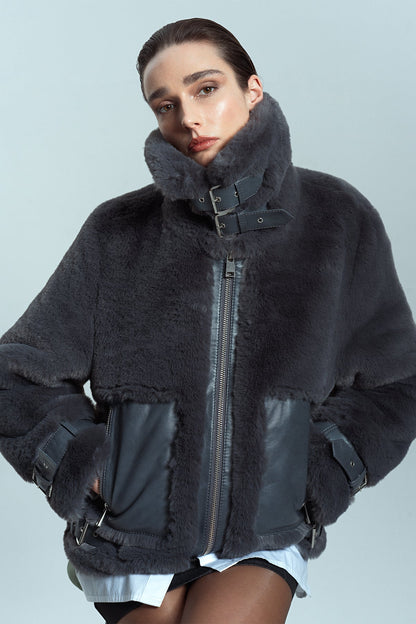 Kitzbuhel Kadın Gri Teddy Mont