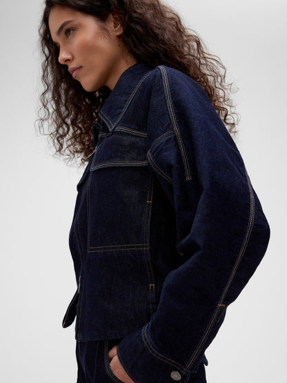 Koyu Mavi Gapstudio Iki Cepli Denim Ceket