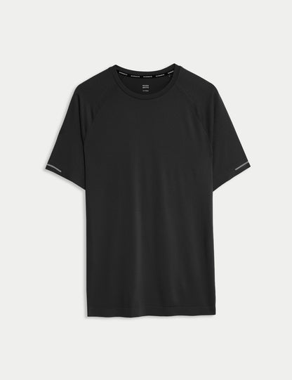 Yuvarlak Yaka Dikişsiz Antrenman T-shirt