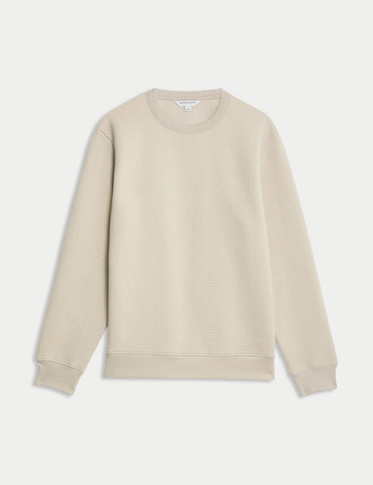 Saf Pamuklu Regular Fit Sweatshirt
