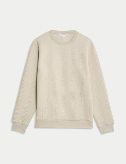 Saf Pamuklu Regular Fit Sweatshirt