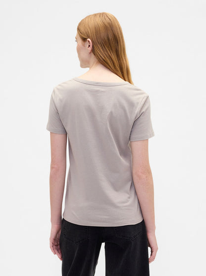 Bej Favorite V-yaka T-shirt