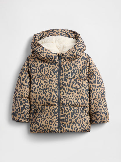 Kahverengi Coldcontrol Max Sherpa Puffer Şişme Mont