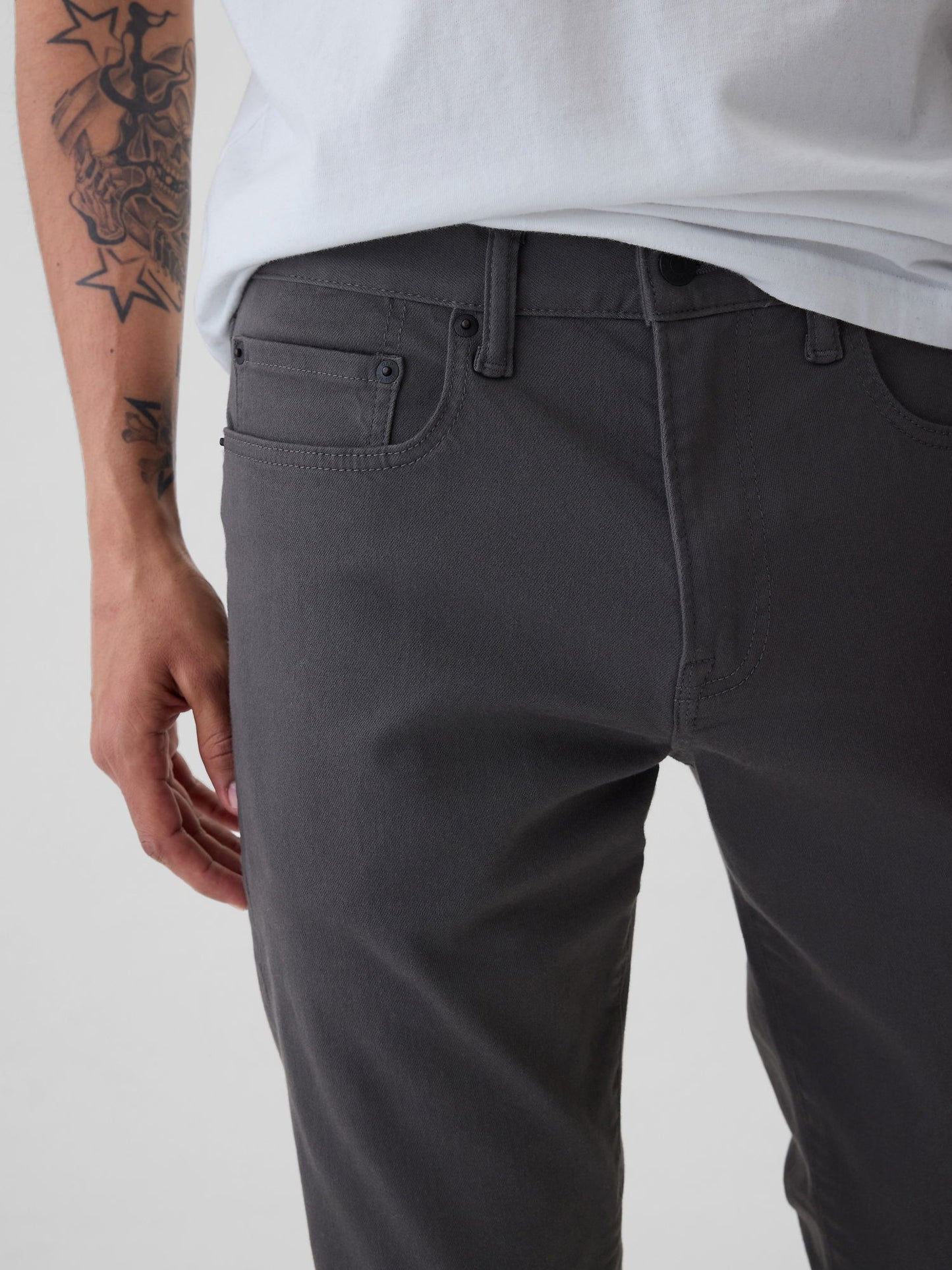 Gri Gapflex Slim Fit City Max Jean Pantolon