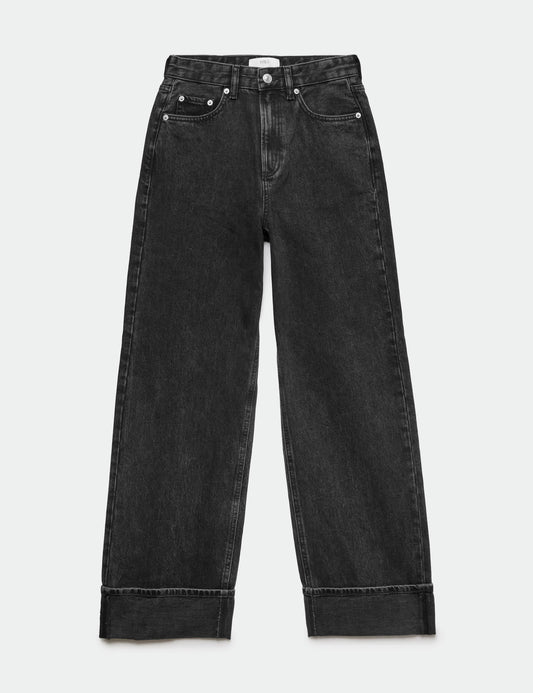 Yüksek Bel Geniş Paça Jean