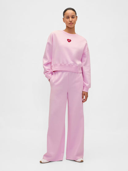 Pembe Vintagesoft Oversized Heart Logo Wedge Sweatshirt