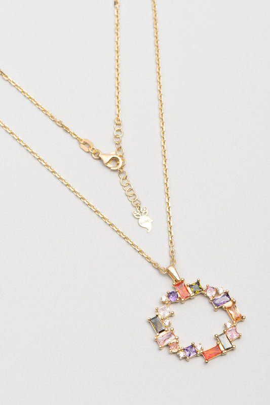 Modern Tasarım 18 Ayar Sarı  Altın Kaplama 45 Cm Gümüş Kolye 07283101344