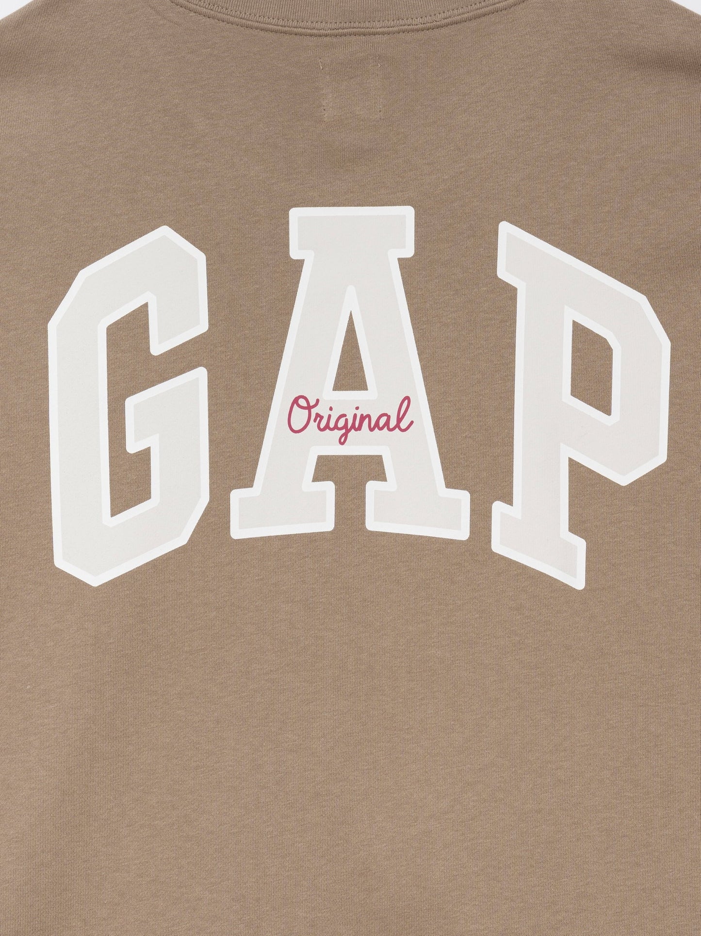 Kahverengi Oversized Gap Logo Fransız Havlu Kumaş T-shirt
