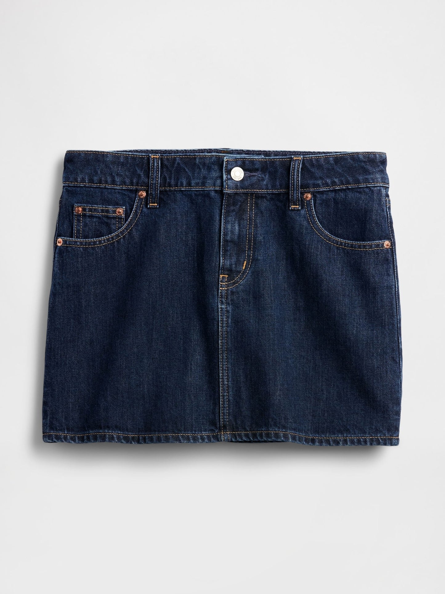 Lacivert Denim Mini Etek