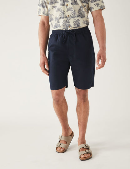 Regular Fit Keten Chino Şort