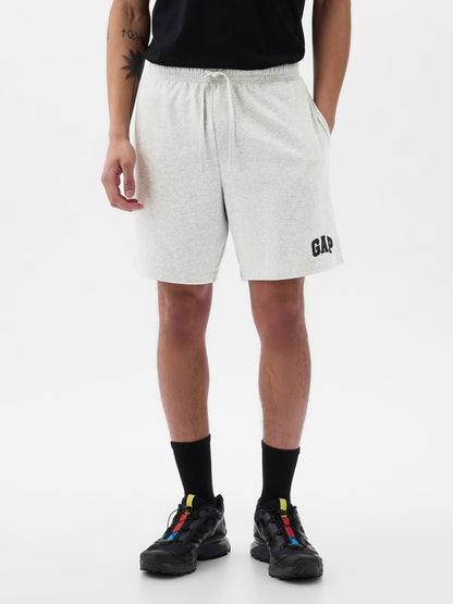 Gri 8'' Gap Logo Fransız Havlu Kumaş Şort