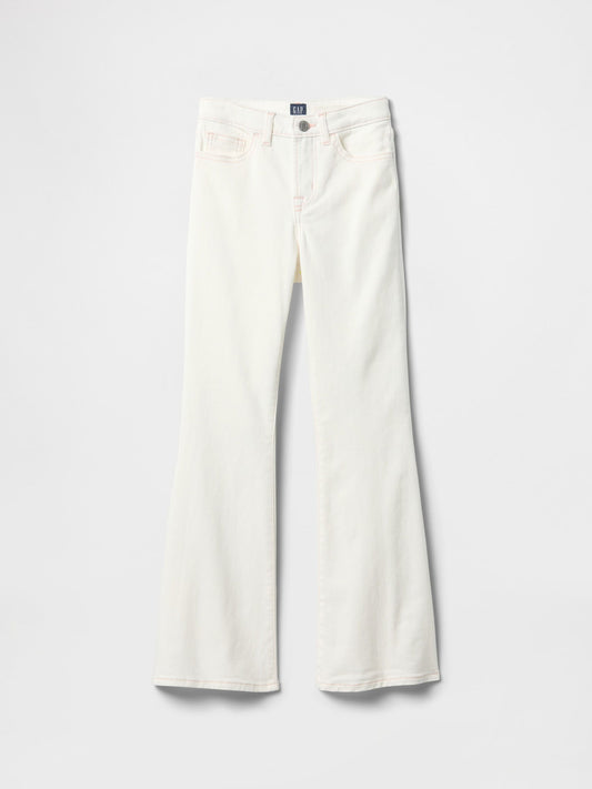 Beyaz Flare Jean Pantolon