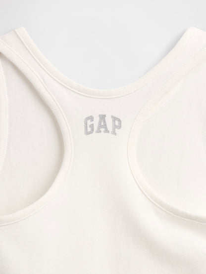 Beyaz Gap Logo Racerback Tank Atlet
