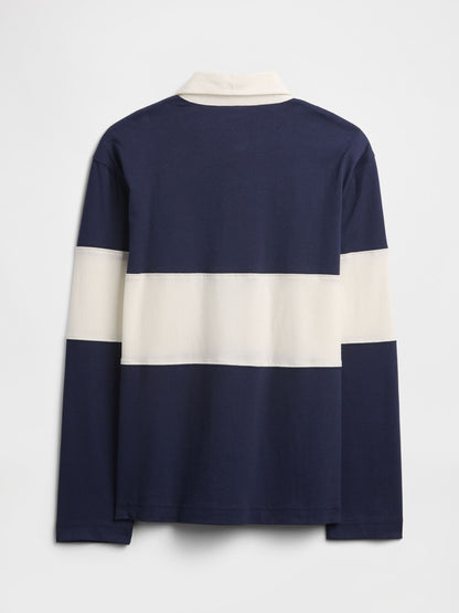 Lacivert Rugby Polo T-shirt