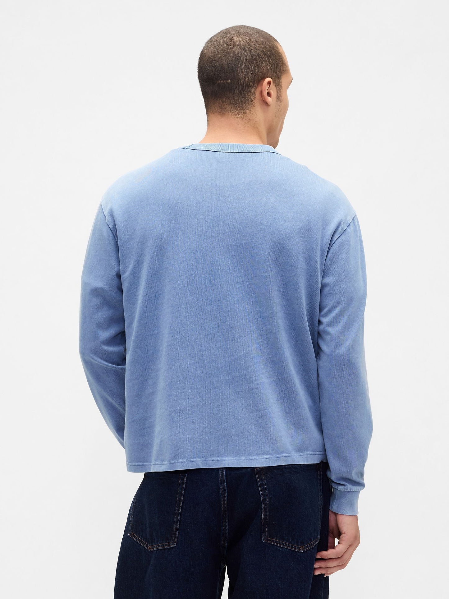 Açık Mavi Heavyweight Crop T-shirt