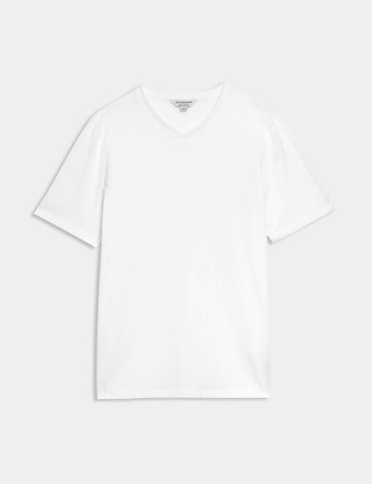 Yumuşak Dokulu V Yaka T-shirt
