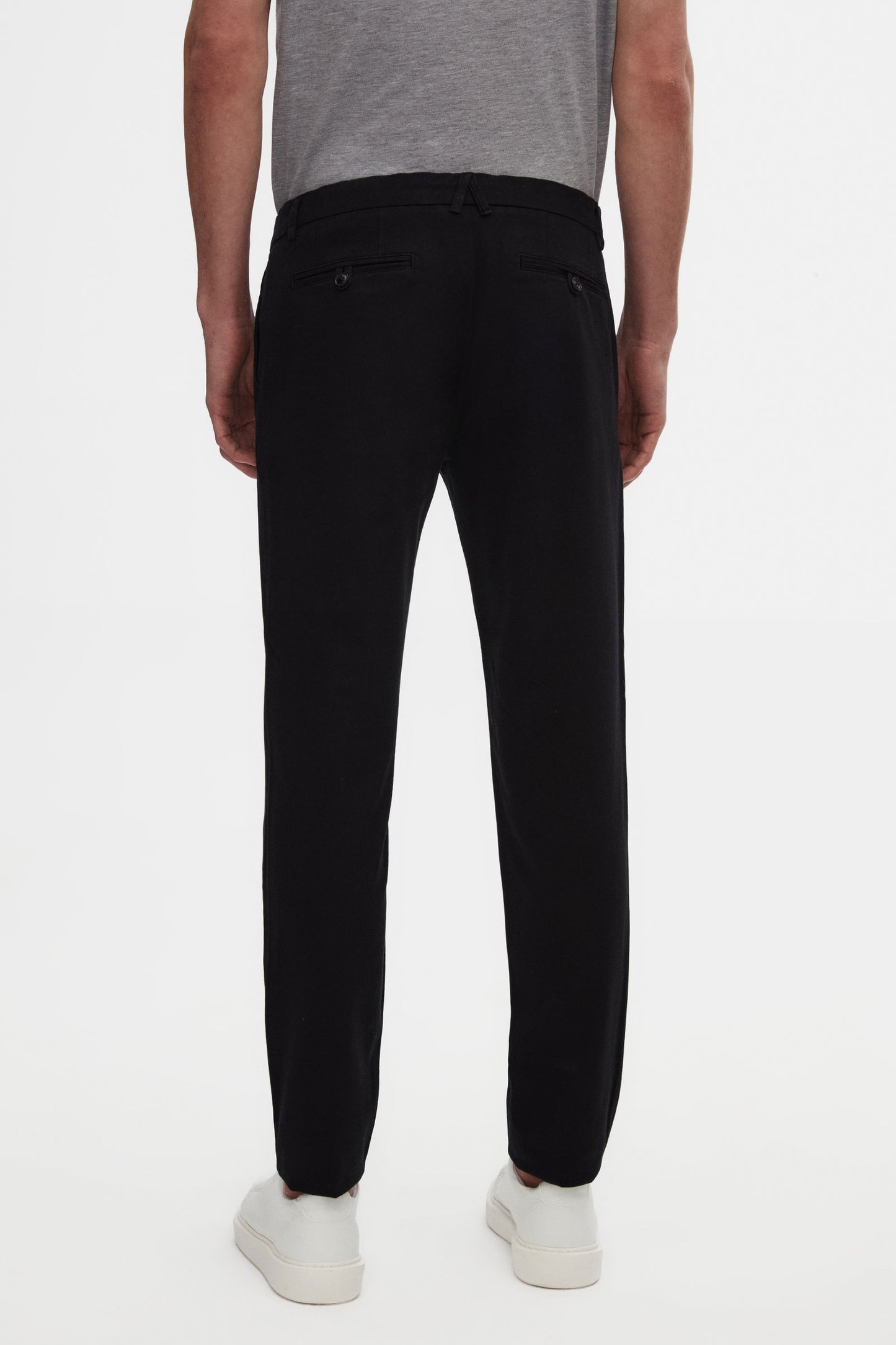 Damat Slim Fit Siyah Bi Strech Pamuklu Beli Içten Lastikli Chino Pantolon