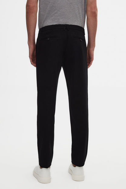 Damat Slim Fit Siyah Bi Strech Pamuklu Beli Içten Lastikli Chino Pantolon