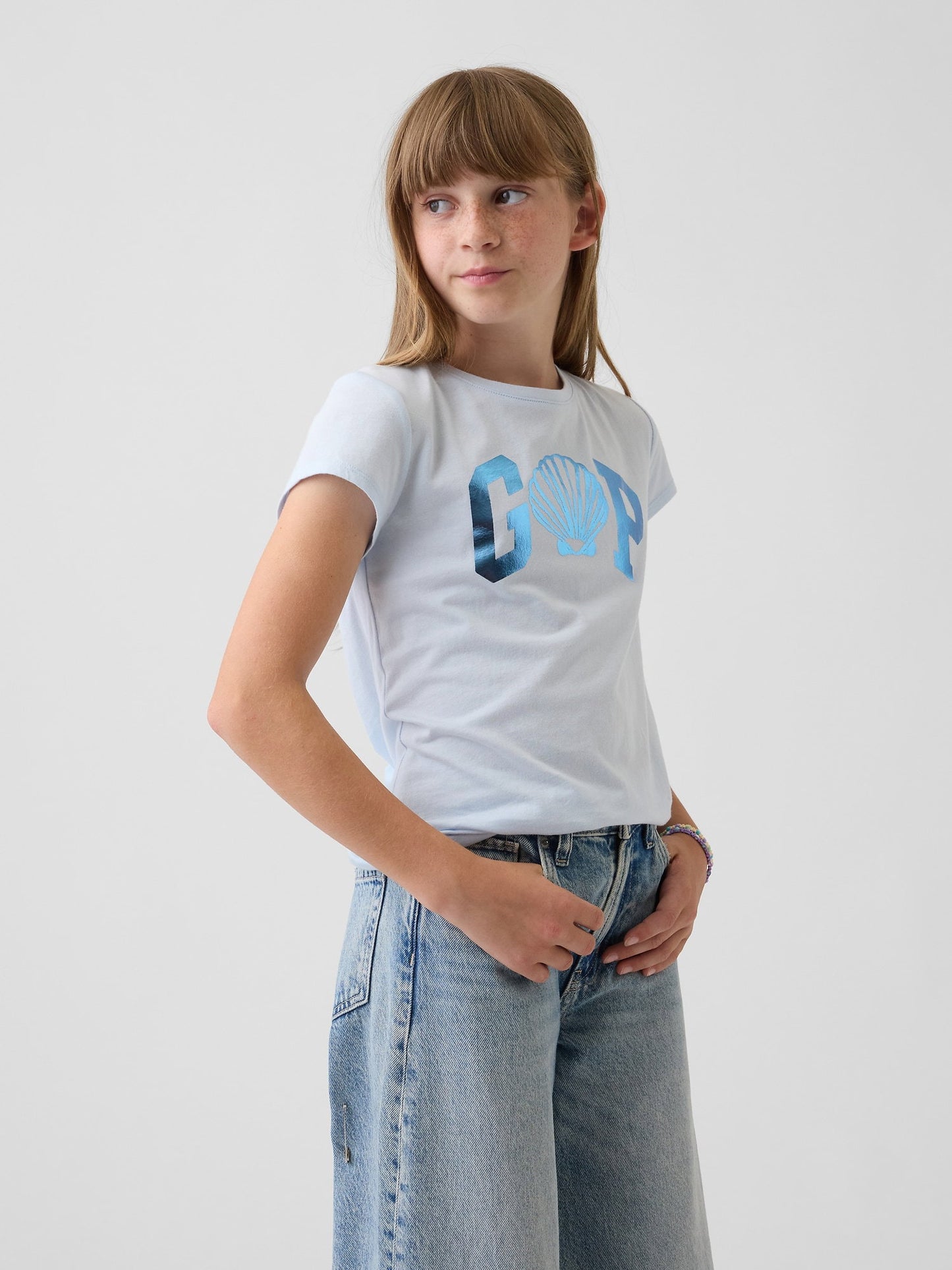 Açık Mavi Gap Logo T-shirt