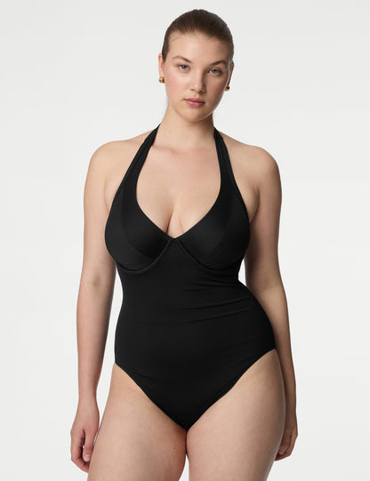 Regular Fit Halter Yaka Mayo