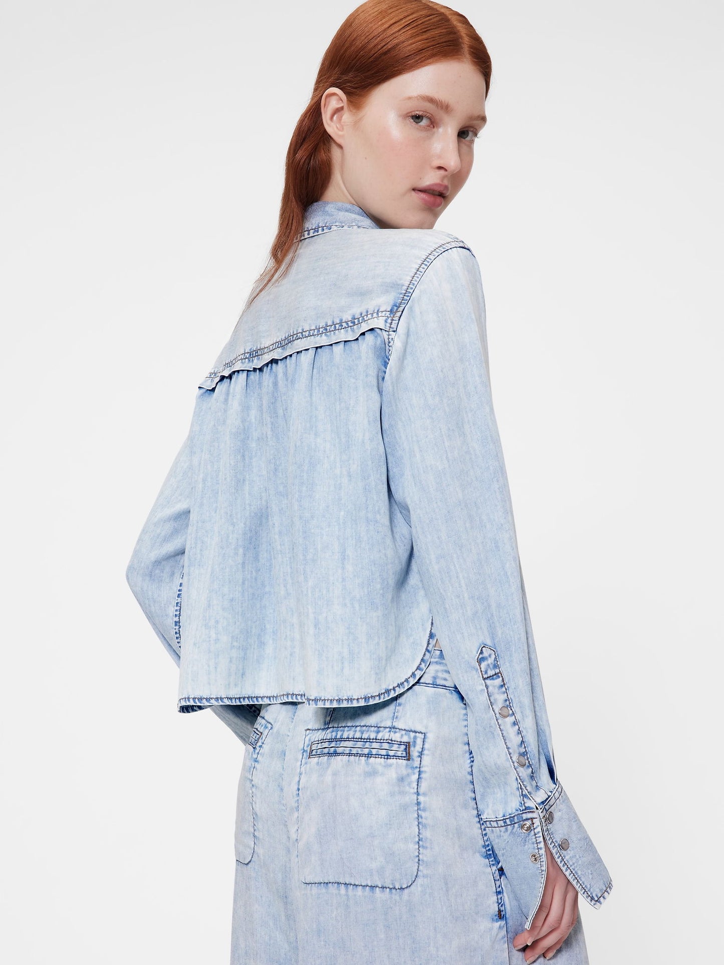 Mavi Gapstudio Denim Crop Gömlek