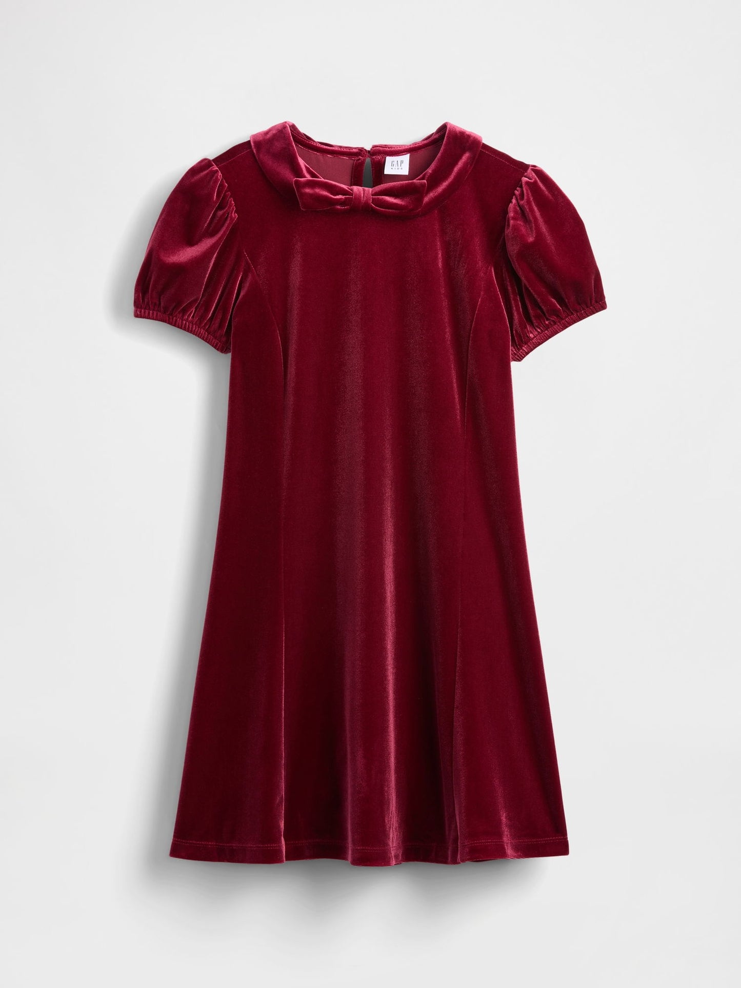 Bordo Kadife Fiyonk Elbise