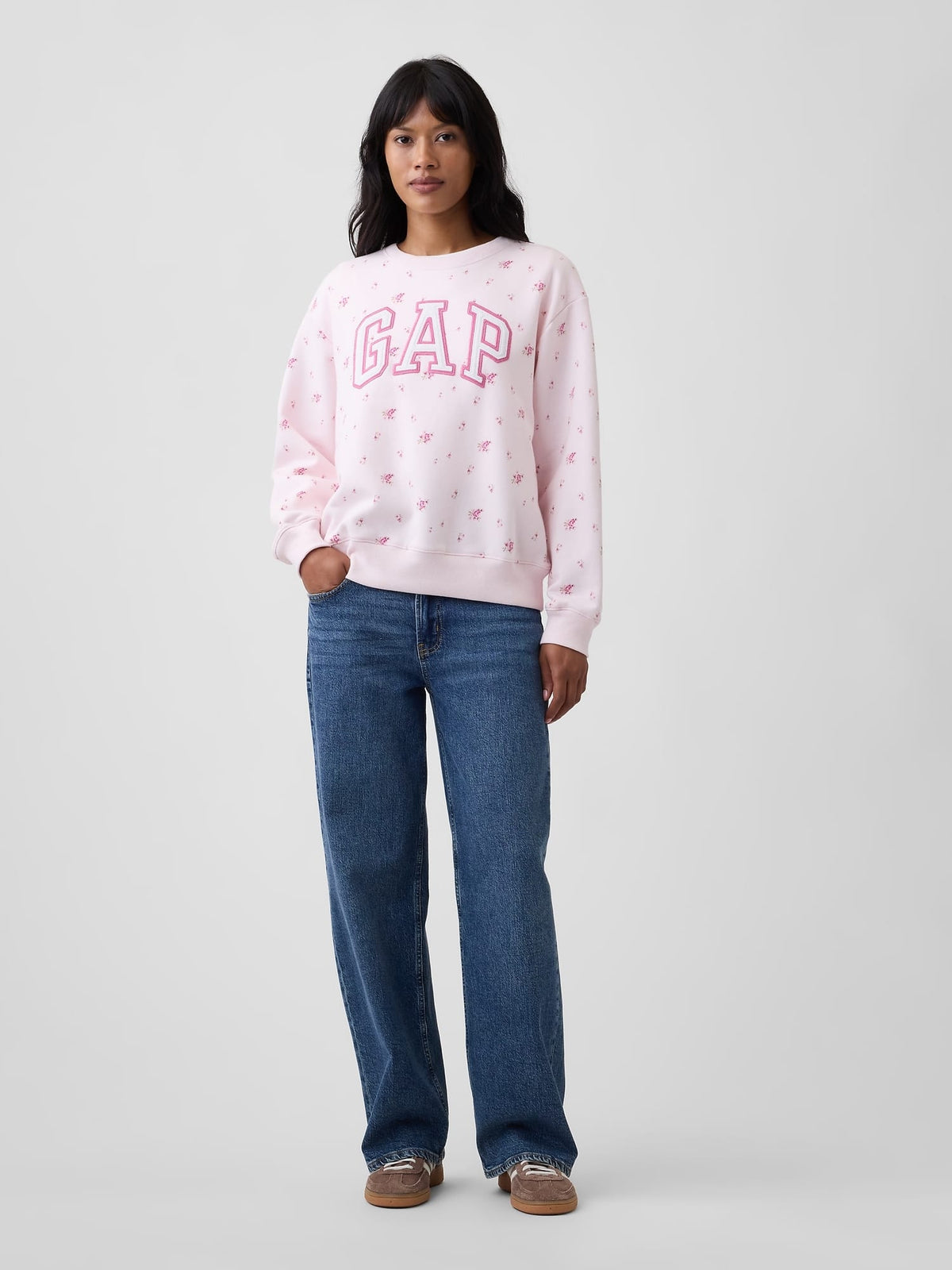 Açık Pembe Gap Logo Sweatshirt