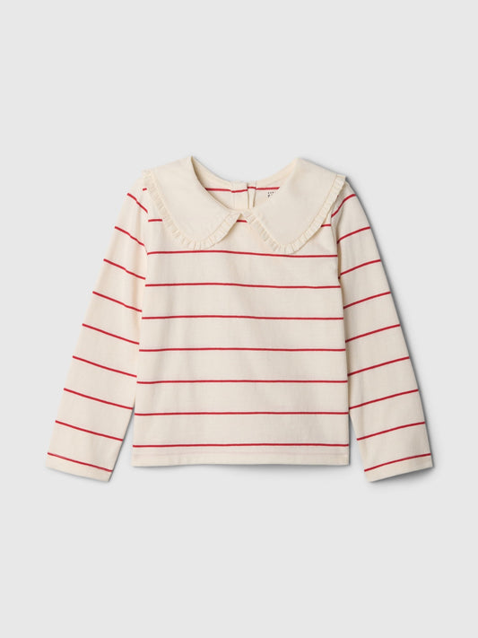 Bej Fırfır Kollu T-Shirt