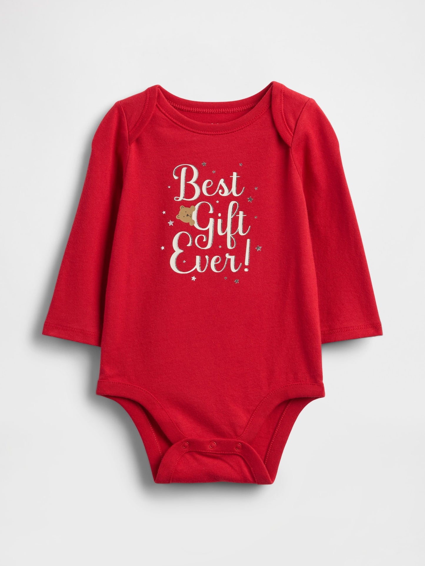 Kırmızı First Favorites Organik Pamuk Grafik Bodysuit