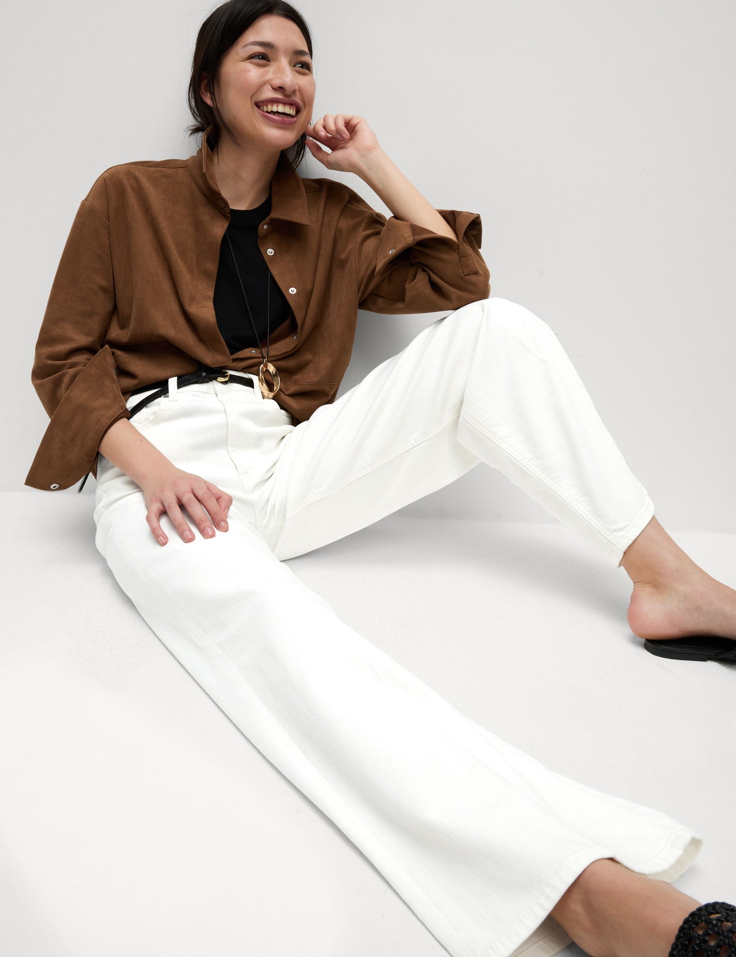 Yüksek Bel Wide Leg Jean Pantolon