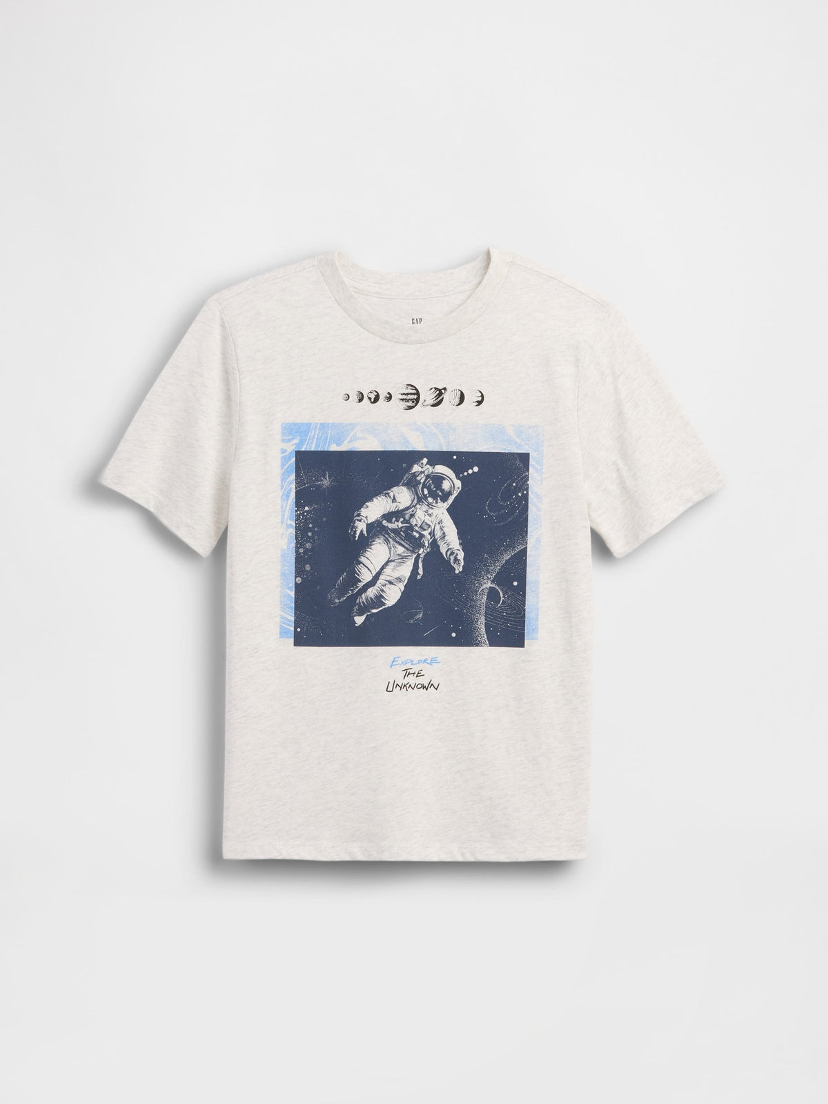 Kırık Beyaz Grafik Baskılı T-shirt
