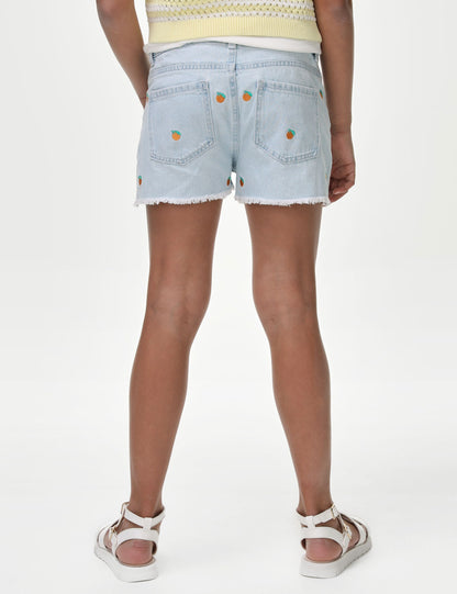 Saf Pamuklu Regular Fit Denim Şort (6-16 Yaş)