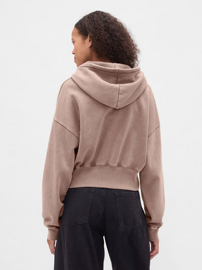 Açık Kahverengi Vintagesoft Fermuarlı Wedge Sweatshirt