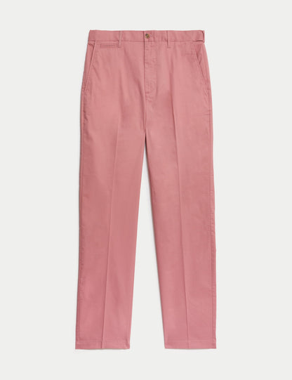 Regular Fit Hafif Dokulu Chino Pantolon