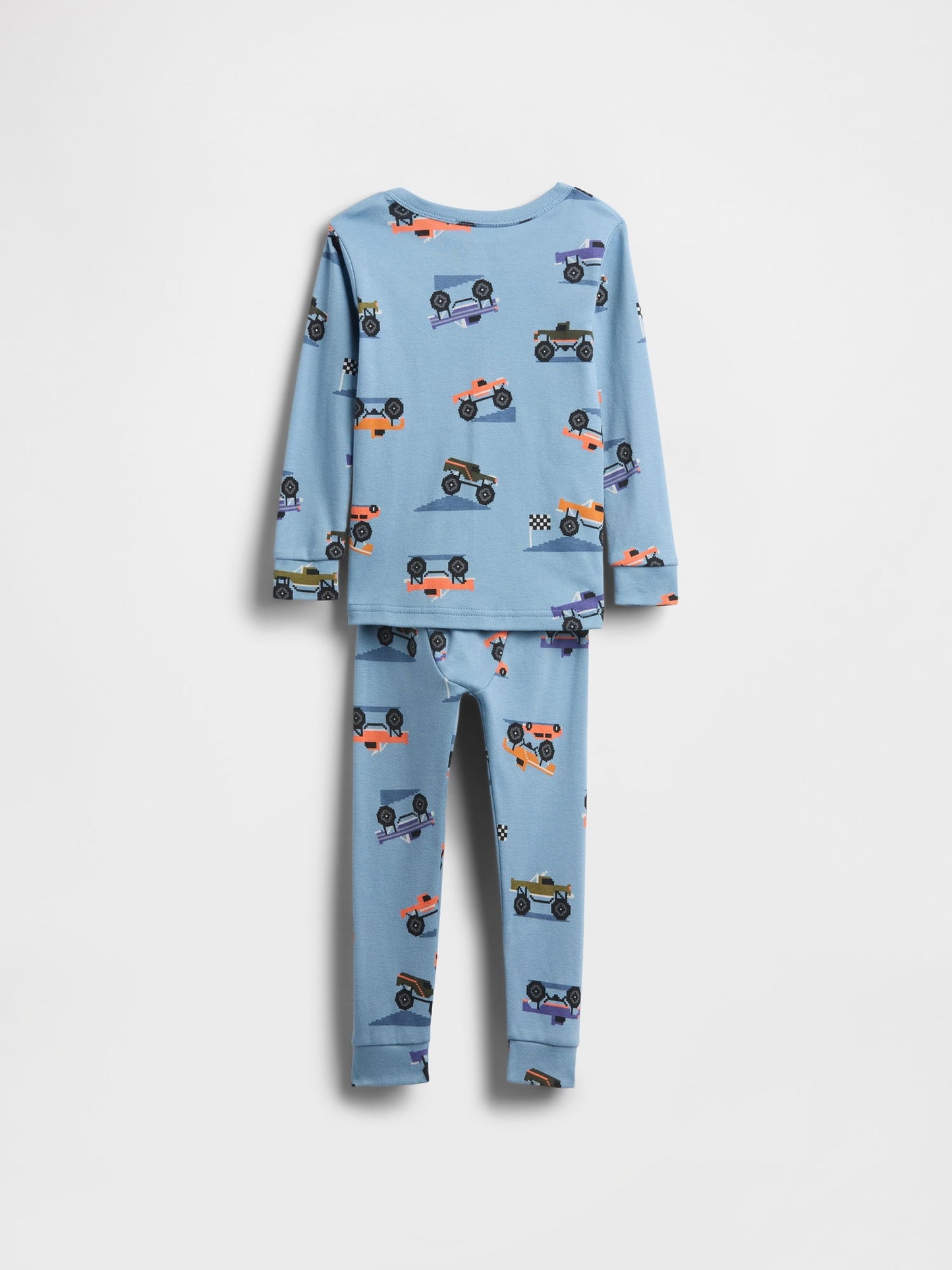 Mavi Organik Brushed Pamuk Pijama Takımı