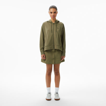 Lacoste Kadın Relaxed Fit Kapüşonlu Haki Sweatshirt