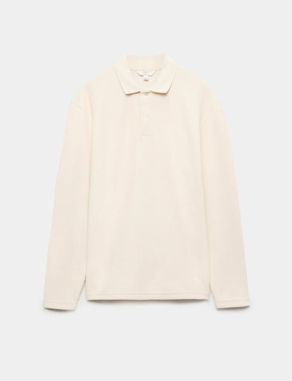 Fitilli Uzun Kollu Polo Yaka T-shirt