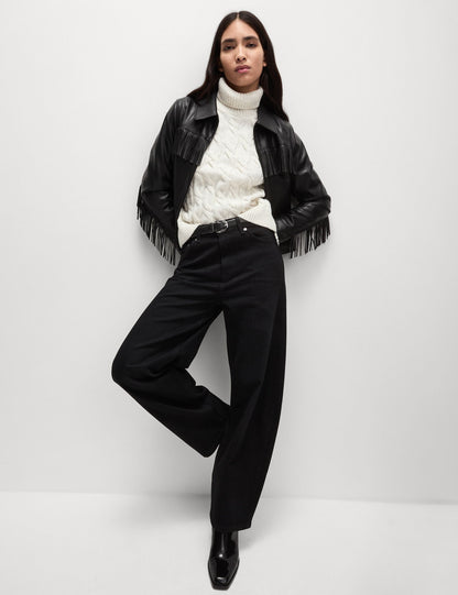 Mid Rise Rahat Kalıp Horseshoe Jean