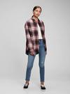 Pembe Ekoseli Flannel Ekoseli Gömlek