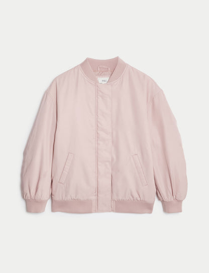 Regular Fit Saten Bomber Ceket (6-16 Yaş)