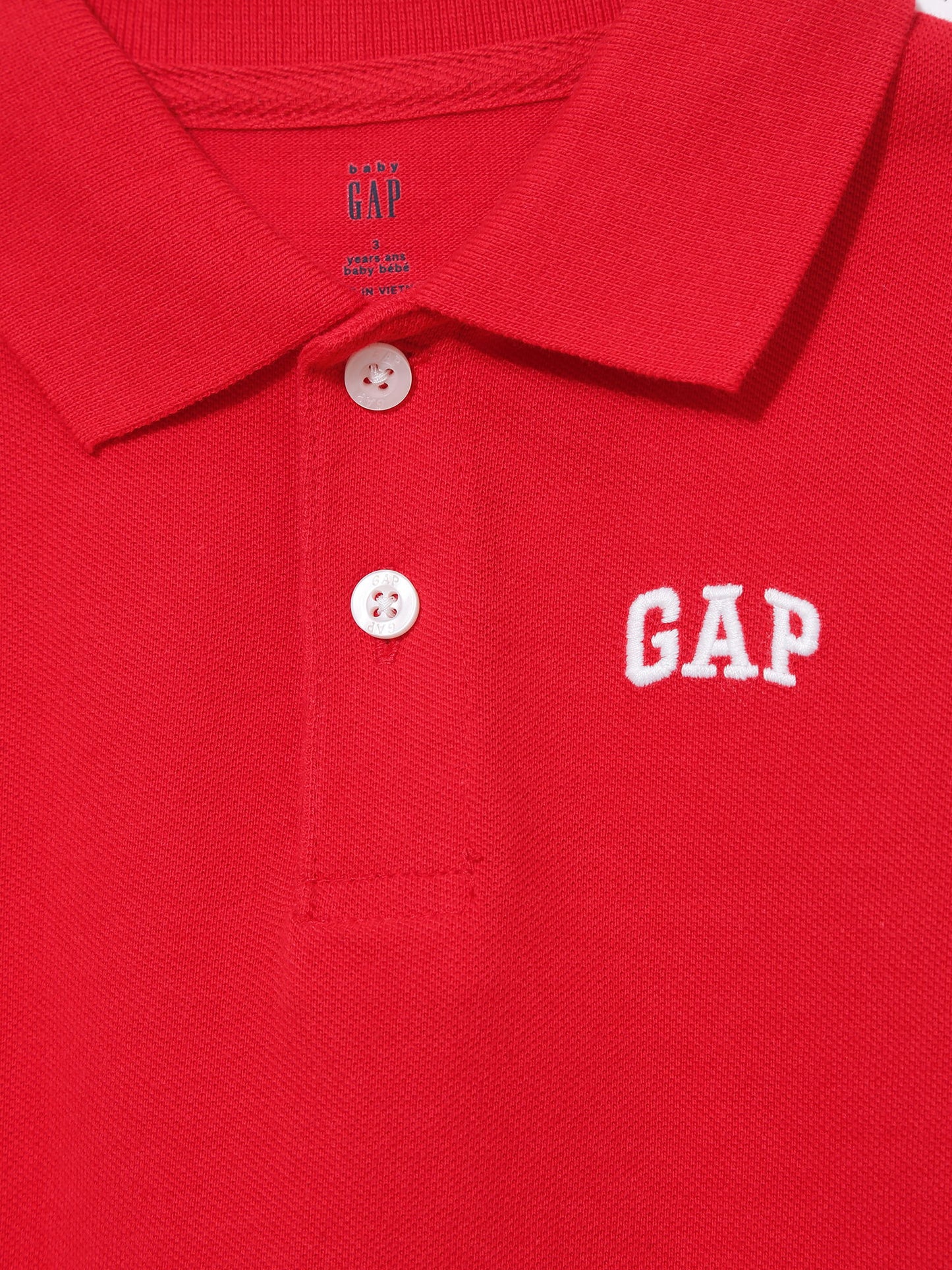 Kırmızı Gap Logo Polo Yaka T-shirt