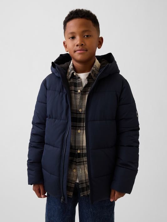 Gri Puffer Şişme Mont