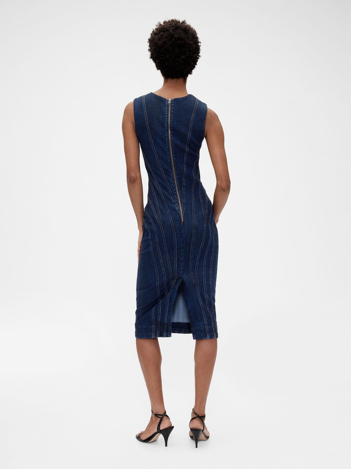 Lacivert Gapstudio Denim Midi Elbise