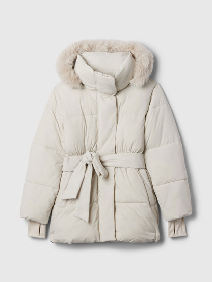 Kırık Beyaz Primaloft® P.u.r.e.™ Big Puff Şişme Mont