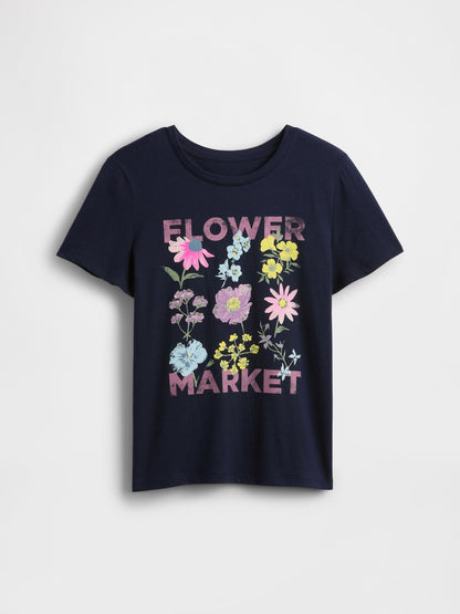 Sarı Grafik Baskılı T-shirt