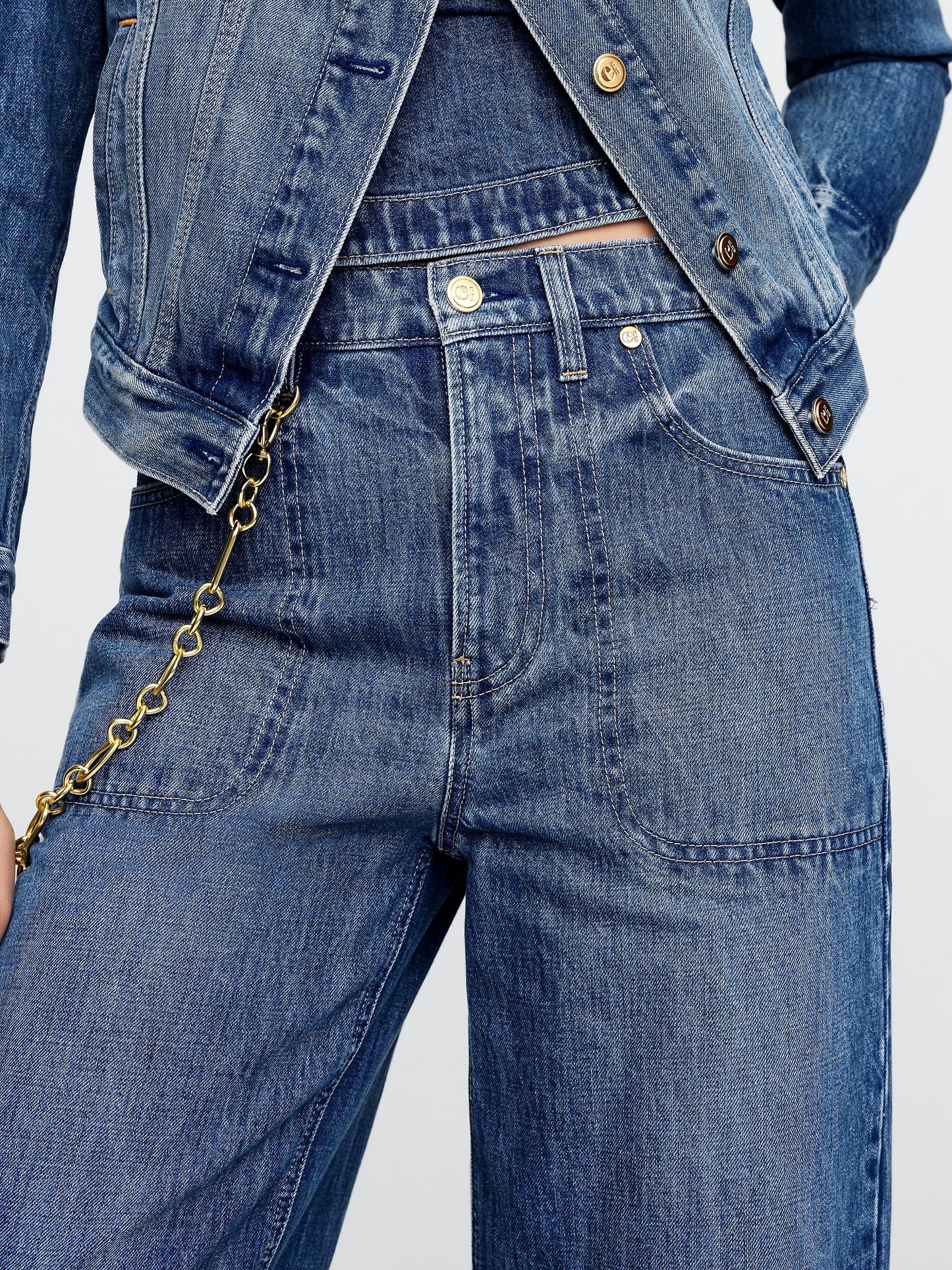 Mavi Gap × Cult Gaia High Rise Stride Chain Jean Pantolon