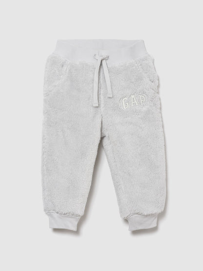 Gri Sherpa Logo Jogger Eşofman Altı