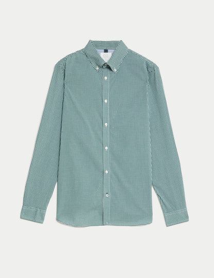 Uzun Kollu Easy Iron Oxford Gömlek