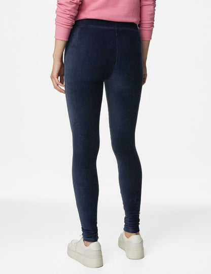 Yüksek Bel Kadife Legging Tayt