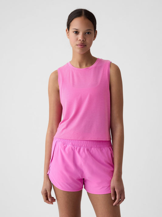 Pembe GapFit Breathe Cropped Muscle T-Shirt